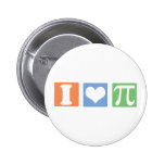 I Love (Heart) Pi Button