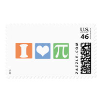 I Love (Heart) Pi stamps