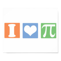 I Love (Heart) Pi posters