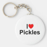 I Love (Heart) Pickles Key Chain