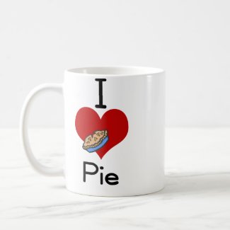 I love-heart pie mug