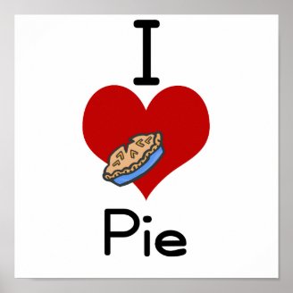 I love-heart pie posters