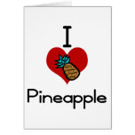 I love-heart pineapple greeting card