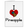 I love-heart pineapple greeting card