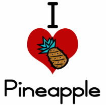 I love-heart pineapple photo sculptures