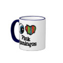 I Love (Heart) Pink Flamingos mugs by eyeheartanimals I Love (Heart) Pink Flamingos mugs