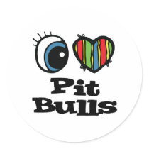 I Love (Heart) Pit Bulls stickers by eyeheartanimals I Love (Heart) Pit Bulls stickers