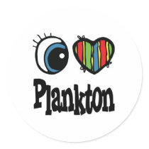 I Love (Heart) Plankton stickers by eyeheartanimals I Love (Heart) Plankton stickers