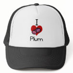 I love-heart plum hat