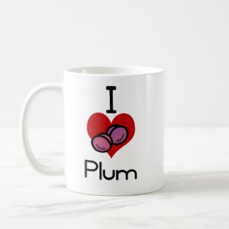 I love-heart plum mug
