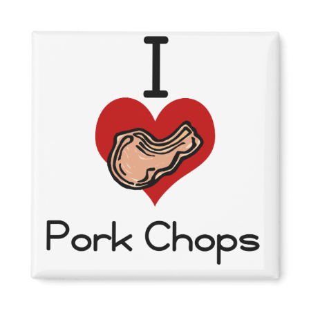 I love-heart pork chop magnet I love-heart pork chop magnet