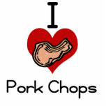 I love-heart pork chop photo cutouts