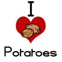 I love-heart potato cut outs