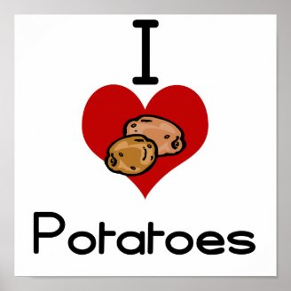 I love-heart potato print