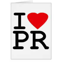 I Love Heart Puerto Rico Card