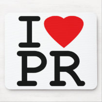 I Love Heart Puerto Rico Mouse Pad