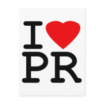 I Love Heart Puerto Rico Post Cards