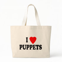 I LOVE (HEART) PUPPETS bags by tuffshops I LOVE (HEART) PUPPETS bags