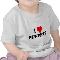 I LOVE (HEART) PUPPETS t-shirts by tuffshops I LOVE (HEART) PUPPETS t-shirts