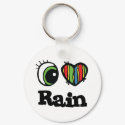 I Love (Heart) rain keychains by eyeheartnames I Love (Heart) rain keychains
