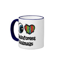 I Love (Heart) Rainforest Animals mugs by eyeheartanimals I Love (Heart) Rainforest Animals mugs