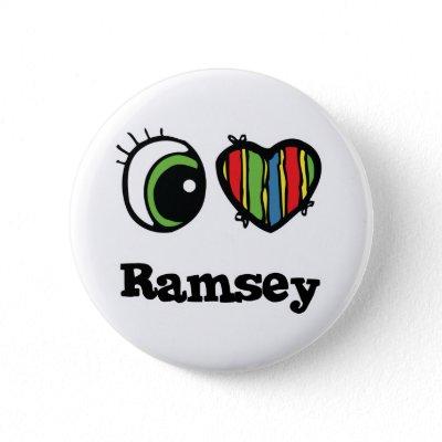 I Love (Heart) Ramsey Buttons
