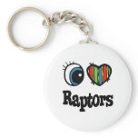 I Love (Heart) Raptors Keychains