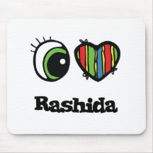 I Love (Heart) Rashida Mouse Mats