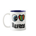 I Love (Heart) Ravens mugs