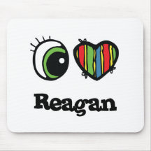 I Love (Heart) Reagan Mouse Mats