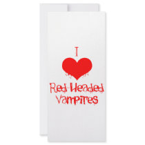 I Love (heart) Red-Headed Vampires rack cards