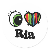 I Love (Heart) Ria stickers