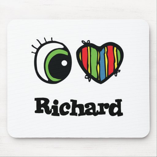 I Love (Heart) Richard Mouse Pad