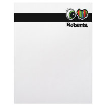 I Love (Heart) Roberta Custom Letterhead