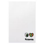 I Love (Heart) Roberta Customized Stationery