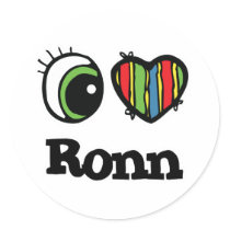 I Love (Heart) Ronn stickers