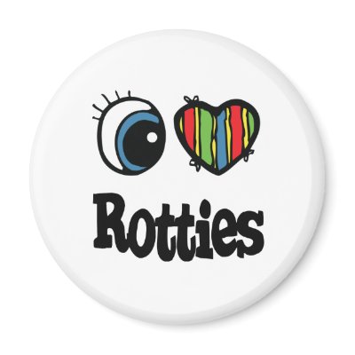 I Love (Heart) Rotties Magnets by eyeheartanimals