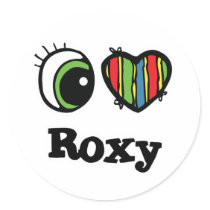 I Love (Heart) Roxy stickers