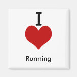 I Love (heart) Running Fridge Magnet