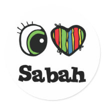 I Love (Heart) Sabah stickers