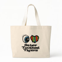 I Love (Heart) Saber-toothed Tigers bags by eyeheartanimals I Love (Heart) Saber-toothed Tigers bags