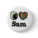 I Love (Heart) Sam buttons by eyeheartnames I Love (Heart) Sam buttons