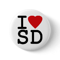 I Love Heart San Diego buttons