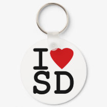 I Love Heart San Diego keychains
