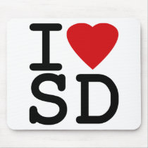I Love Heart San Diego Mouse Pad