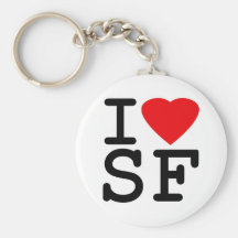 I Love Heart San Francisco Key Chain