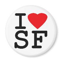 I Love Heart San Francisco Refrigerator Magnet