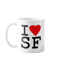 I Love Heart San Francisco Coffee Mugs