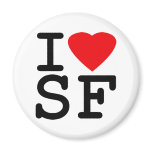 I Love Heart San Francisco Refrigerator Magnet