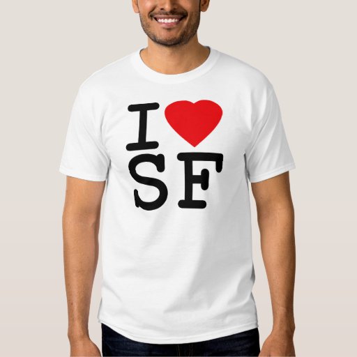 I Love Heart San Francisco T Shirt | Zazzle